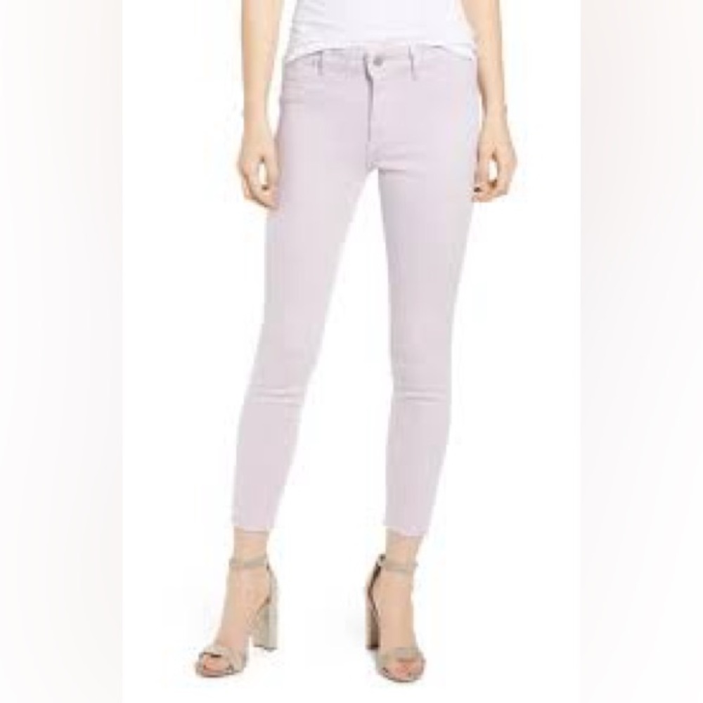 DL1961 Florence Cropped Mid Rise Instasculpt Skinny Denim Jeans Orchid